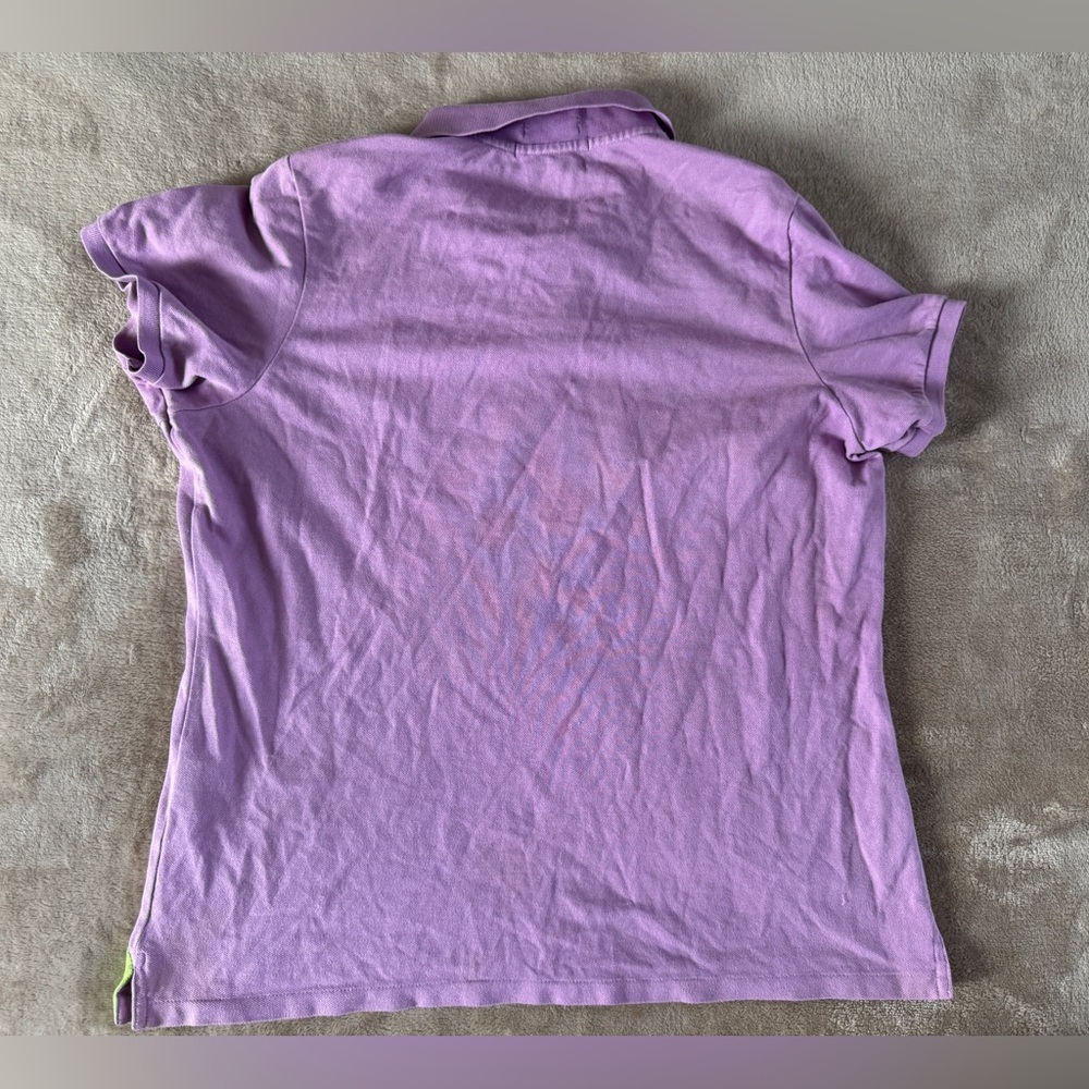 Ralph Lauren Golf Purple Green Sash Polo Shirt Women’s XL - Picture 8 of 9